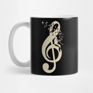 Treble Clef - Music Trombone - Vintage Mug